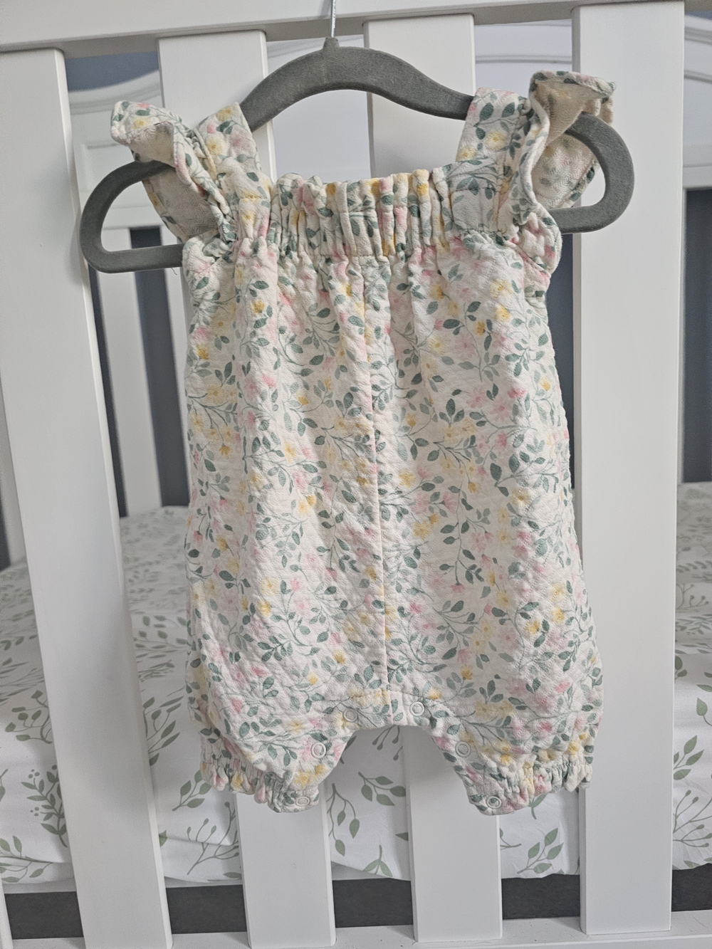 Cloud Island Newborn Floral Ruffle Romper Baby Girl